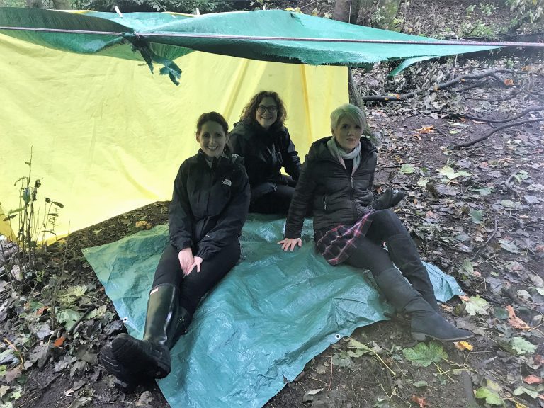 FCSS - staff in woodland den