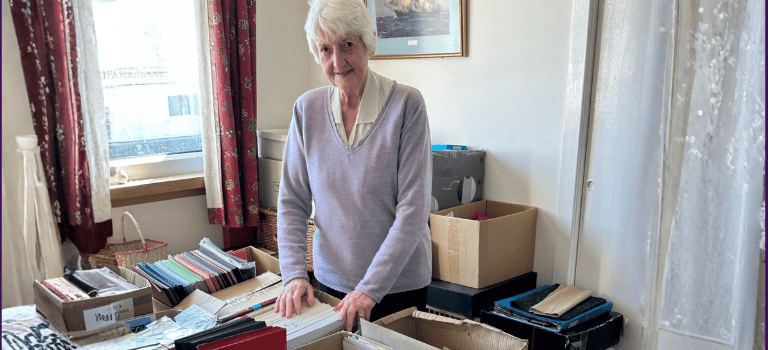 Anna Findlater packing 30 years of craft materals