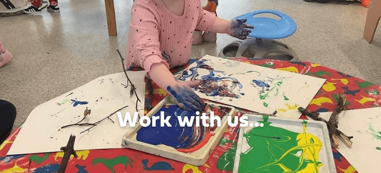 FCSS children in Strathisla painting